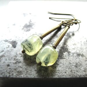 Prehnite Gemstone Earrings Jewelry Made In Usa