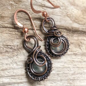 Green Prehnite Earrings