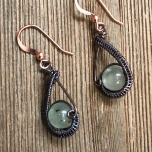 Green Prehnite Earrings