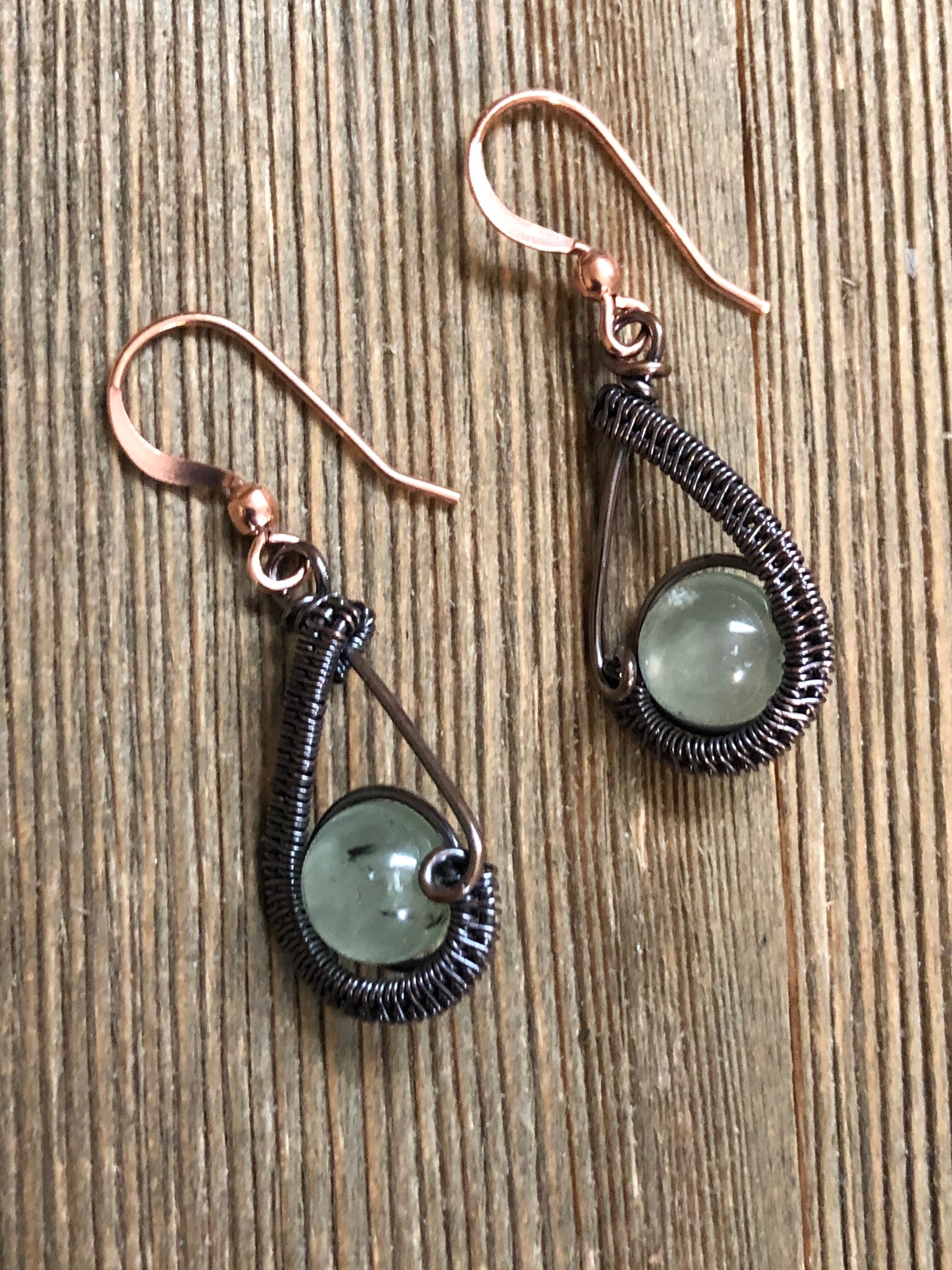Green Prehnite Earrings