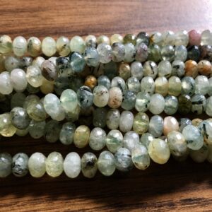 prehnite 10x6mm faceted rondelle Gemstone Beads -15.5''