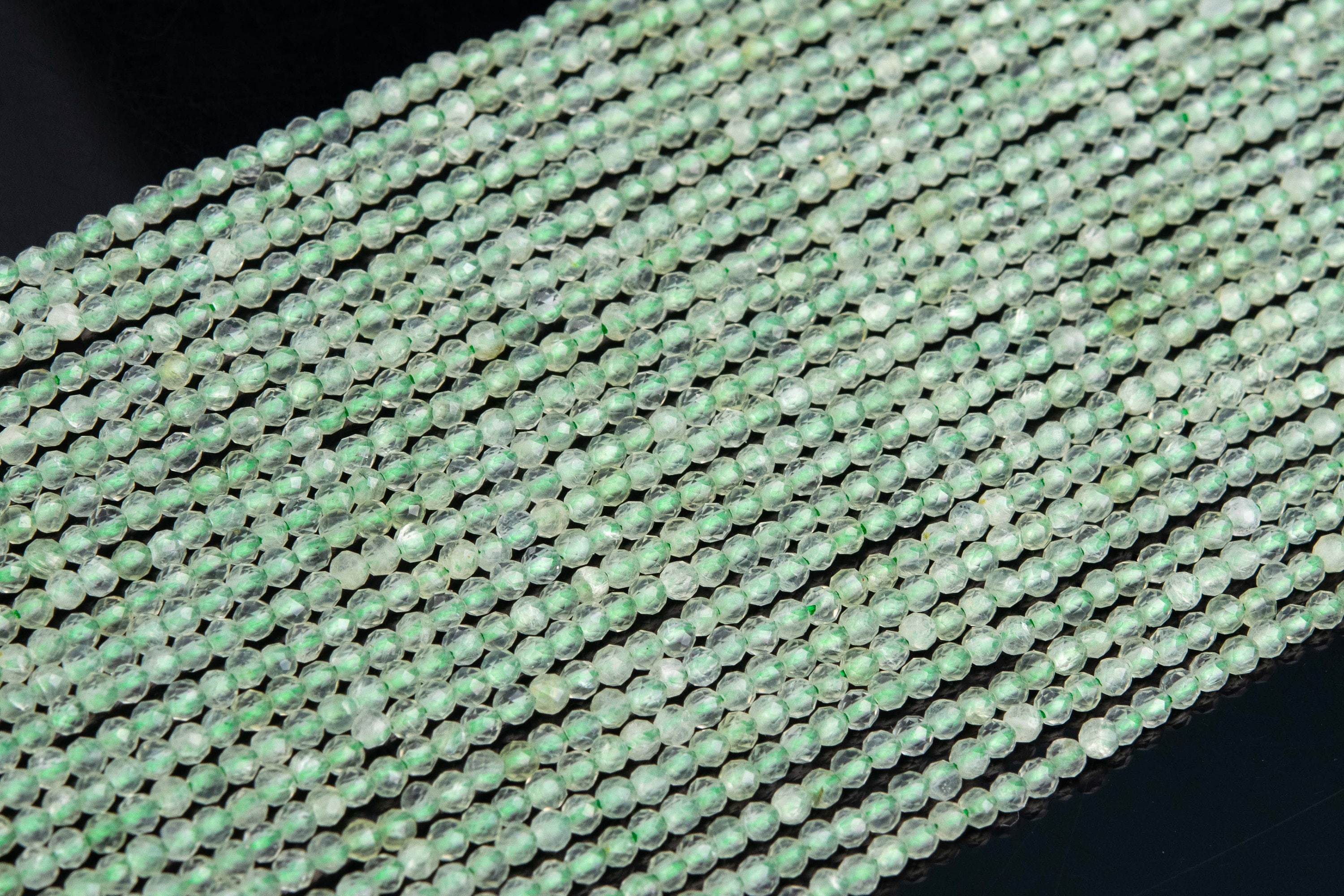 2.5x2mm Prehnite Beads Grade Aaa Genuine Natural Gemstone Full Strand Faceted Rondelle Loose Beads 15 Bulk Lot 1,3,5,10 And 50 (102732-596)
