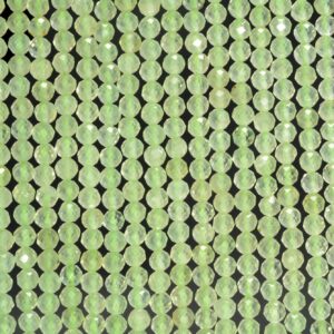3mm Light Green Prehnite Gemstone Grade Aaa Micro Faceted Round Loose Beads 15.5 Inch Full Strand (80010130-a196)