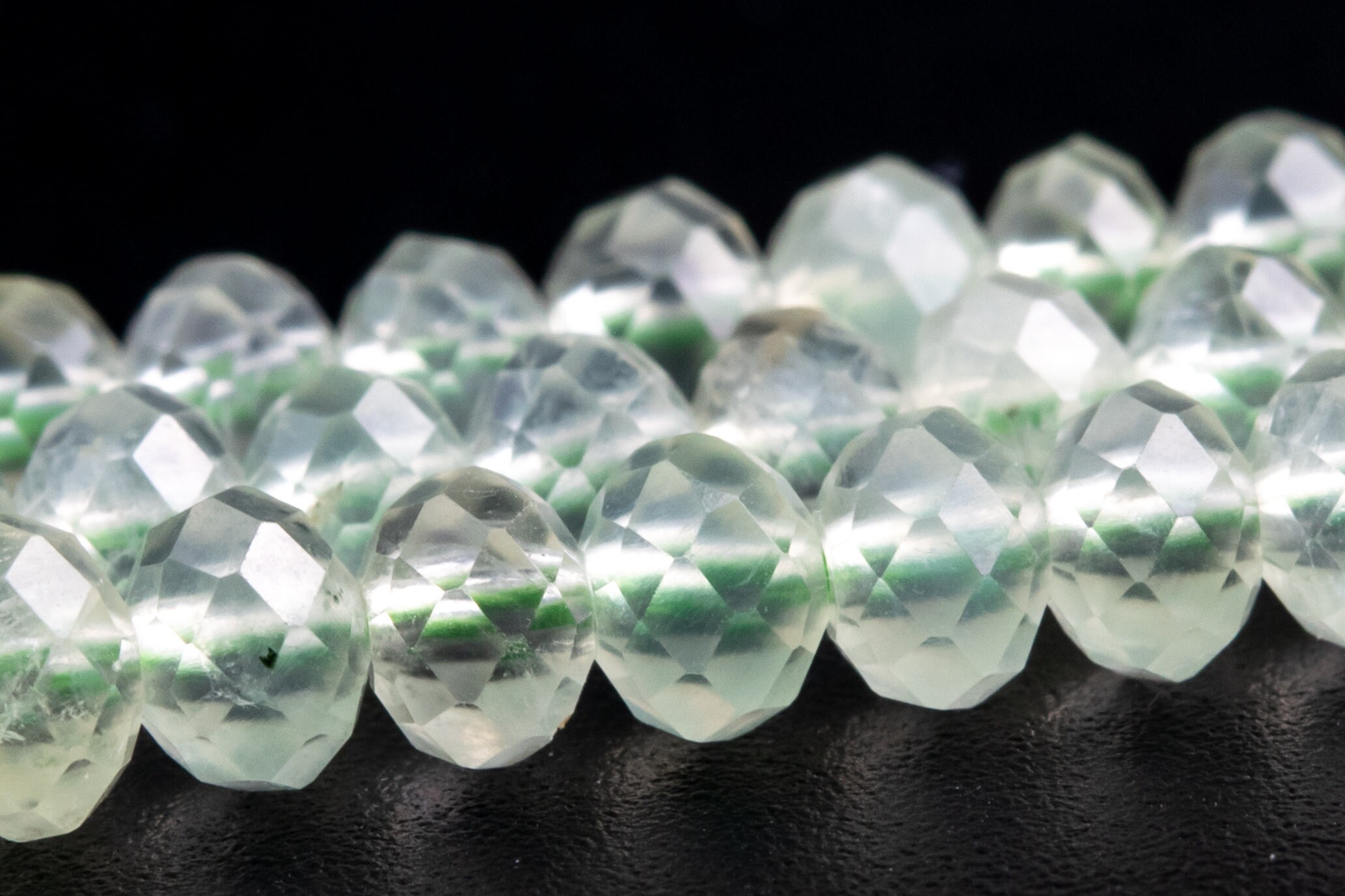 5x3-4mm Light Green Prehnite Beads Grade Aa Genuine Natural Gemstone Faceted Rondelle Loose Beads 15" / 7.5" Bulk Lot Options (118454)