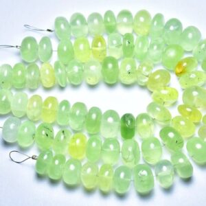 Prehnite Rondelle Beads - 7 Inches - Natural Quality Faceted Prehnite Rondelles - Size Is 11.5 - 13 Mm #2697