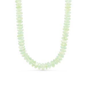 14K GOLD Prehnite necklace | 100% genuine prehnite beaded necklace [ENPM1735] | dainty beaded prehnite necklace | AAAA prehnite jewelry