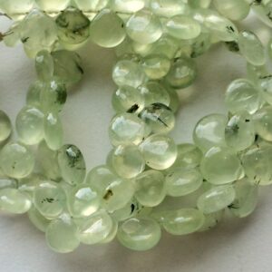 6-8mm Prehnite Plain Heart Beads, Green Prehnite Heart Briolettes, Prehnite Plain Heart Beads, Prehnite Gemstones For Jewelry (3.5in To 7in) 6-8mm Prehnite Plain Heart Beads, Green Prehnite Heart Briolettes, Prehnite Plain Heart Beads, Prehnite Gemstones For Jewelry (3.5in To 7in)