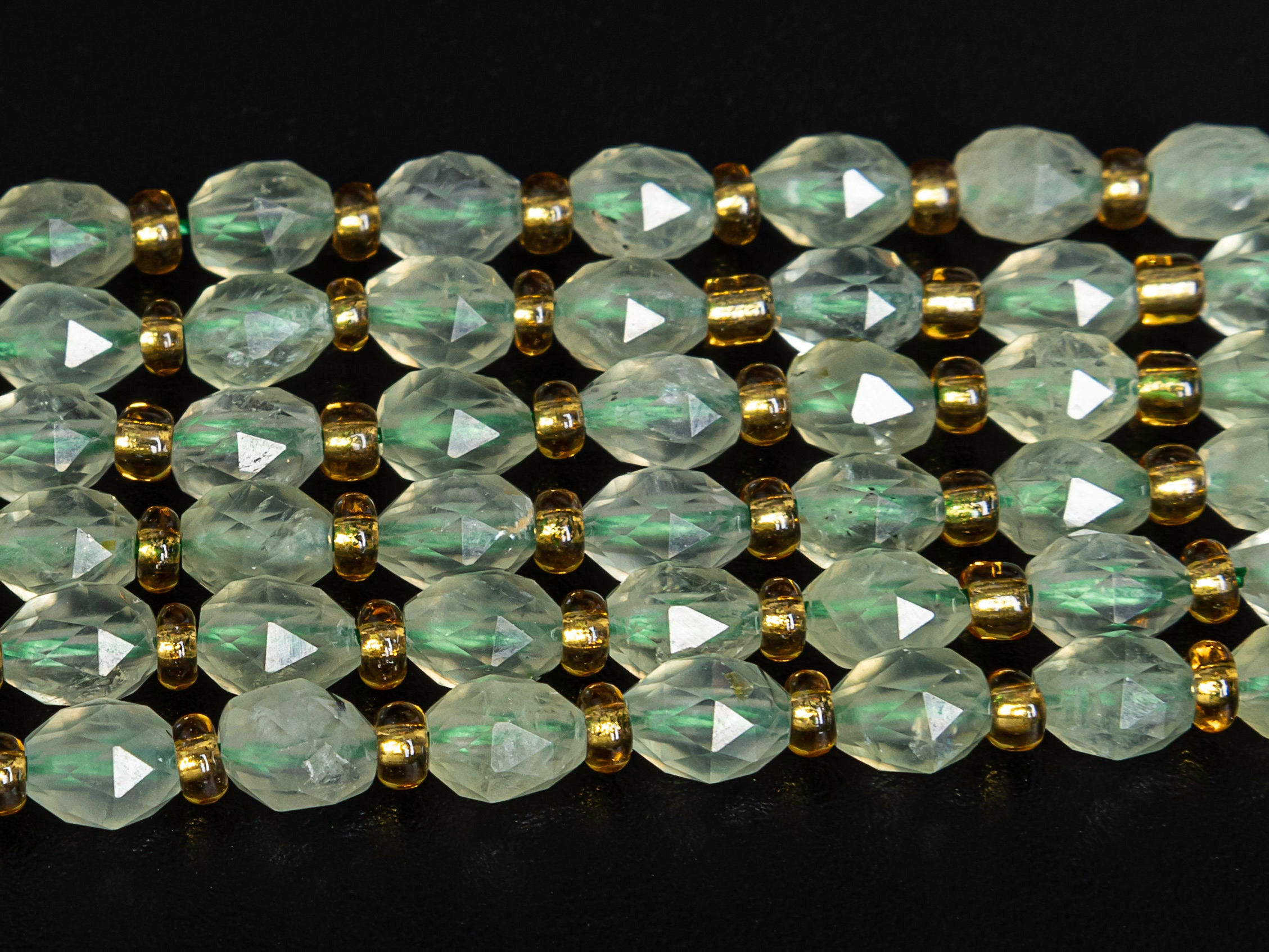 6mm Transparent Green Prehnite Beads Grade Aa Gemstone Drum Barrel Rice Bead Loose Beads 15"/7.5" Bulk Lot Options