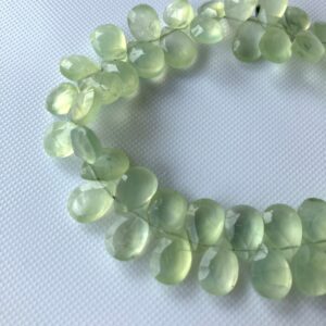 All 10mm Natural Green Prehnite Faceted Pear Shaped Briolette Beads, Prehnite Gemstone Beads Loose For Jewelry, 8 Inch Strand, GDS2275/23 All 10mm Natural Green Prehnite Faceted Pear Shaped Briolette Beads, Prehnite Gemstone Beads Loose For Jewelry, 8 Inch Strand, GDS2275/23