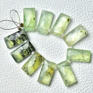 Prehnite Baugette Beads 8x16mm Faceted Baugette Briolettes Calibrated Gemstone Beads Natural Tourmalinated Prehnite Beads 6,8,10pcs No5023 Prehnite Baugette Beads 8x16mm Faceted Baugette Briolettes Calibrated Gemstone Beads Natural Tourmalinated Prehnite Beads 6,8,10pcs No5023