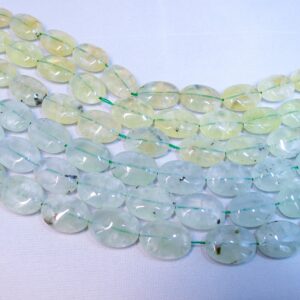 Genuine prehnite oval beads 13x18mm. High-quality green gemstone beads. Natural healing stone beads. DIY loose beads supply 16'' Genuine prehnite oval beads 13x18mm. High-quality green gemstone beads. Natural healing stone beads. DIY loose beads supply 16''
