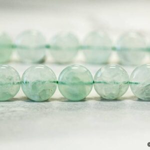 Prehnite 12mm Puffy Dime Beads 16" Strand Prehnite 12mm Puffy Dime Beads 16" Strand