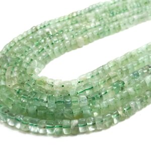 Natural Green Prehnite Polished Smooth Triangle Heishi Transparent Gemstone Beads (3mm X 6mm) - Pg153 Natural Green Prehnite Polished Smooth Triangle Heishi Transparent Gemstone Beads (3mm X 6mm) - Pg153