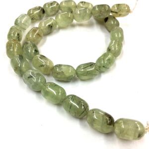 Natural Stone Prehnite Smooth Tube Beads 10mm Fancy Shape Gemstone Beads 16" Strand Natural Stone Prehnite Smooth Tube Beads 10mm Fancy Shape Gemstone Beads 16" Strand