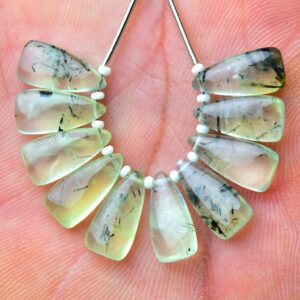 Natural Tourmalinated Prehnite Beads 7x15mm Smooth Fancy Briolette Beads Gemstone Pair For Earring Making Prehnite Beads For Jewelry No4839 Natural Tourmalinated Prehnite Beads 7x15mm Smooth Fancy Briolette Beads Gemstone Pair For Earring Making Prehnite Beads For Jewelry No4839