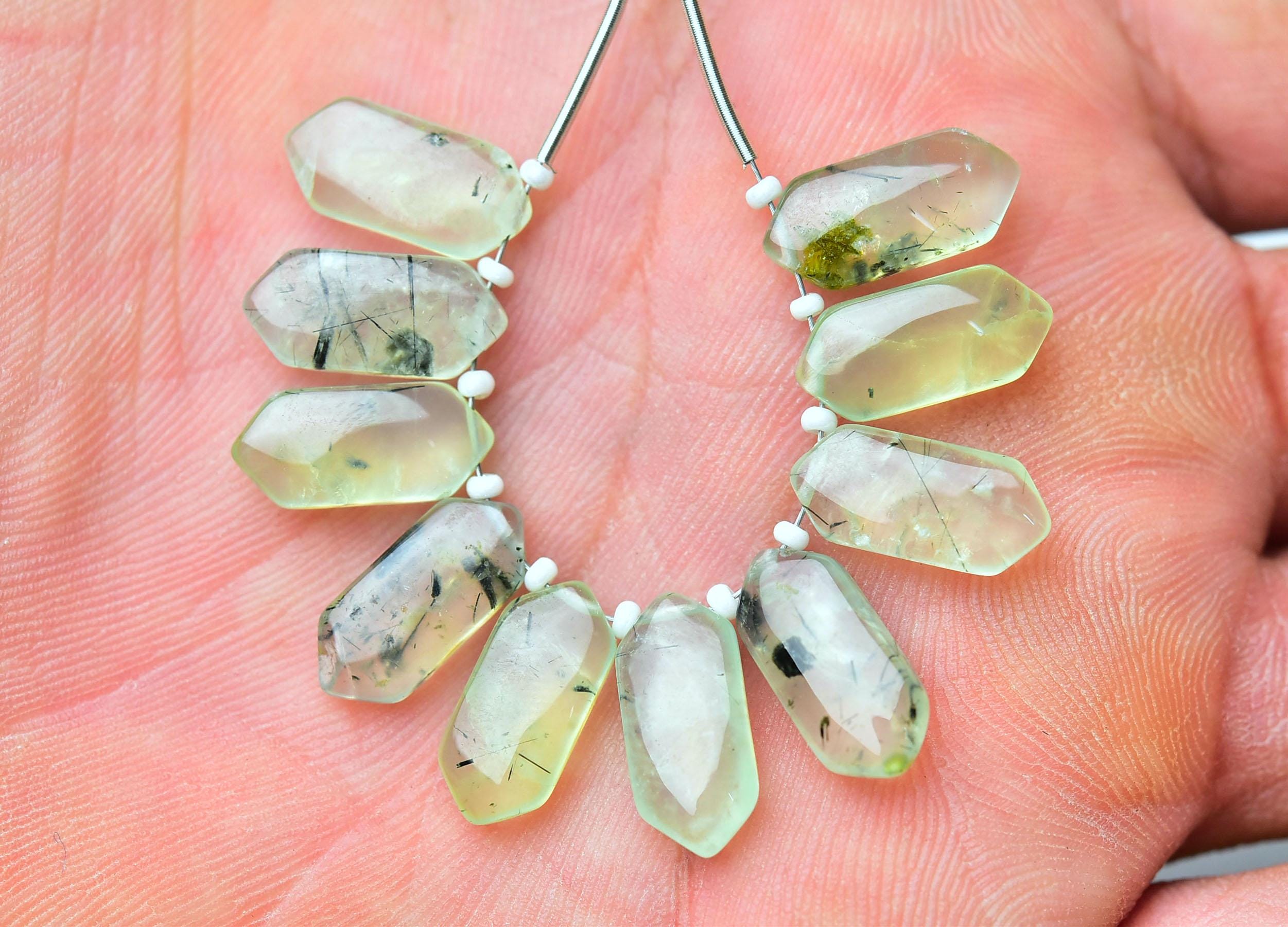 Natural Tourmalinated Prehnite Beads 7x15mm Smooth Fancy Briolette Beads Gemstone Pair For Earring Making Prehnite Beads For Jewelry No4689 Natural Tourmalinated Prehnite Beads 7x15mm Smooth Fancy Briolette Beads Gemstone Pair For Earring Making Prehnite Beads For Jewelry No4689