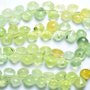Prehnite Onion Beads - 7 inches - Natural Prehnite Smooth Onion Briolettes Strand - Size is 7.5-8 mm #1480 Prehnite Onion Beads - 7 inches - Natural Prehnite Smooth Onion Briolettes Strand - Size is 7.5-8 mm #1480