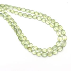 Prehnite Smooth Oval Beads, 4.5x6 Mm To 7.5x9 Mm, Prehnite Jewelry Making Beads, 18 Inches Full Strand, Price Per Strand Prehnite Smooth Oval Beads, 4.5x6 Mm To 7.5x9 Mm, Prehnite Jewelry Making Beads, 18 Inches Full Strand, Price Per Strand