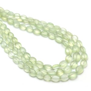 Prehnite Smooth Oval Beads, 4.5x6 Mm To 7.5x9.5 Mm, Prehnite Jewelry Making Beads, 8 Inches / 18 Inches Full Strand, Price Per Strand Prehnite Smooth Oval Beads, 4.5x6 Mm To 7.5x9.5 Mm, Prehnite Jewelry Making Beads, 8 Inches / 18 Inches Full Strand, Price Per Strand