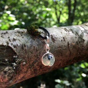 Minimalist Prehnite Pendant Necklace: Sacred Love Stone