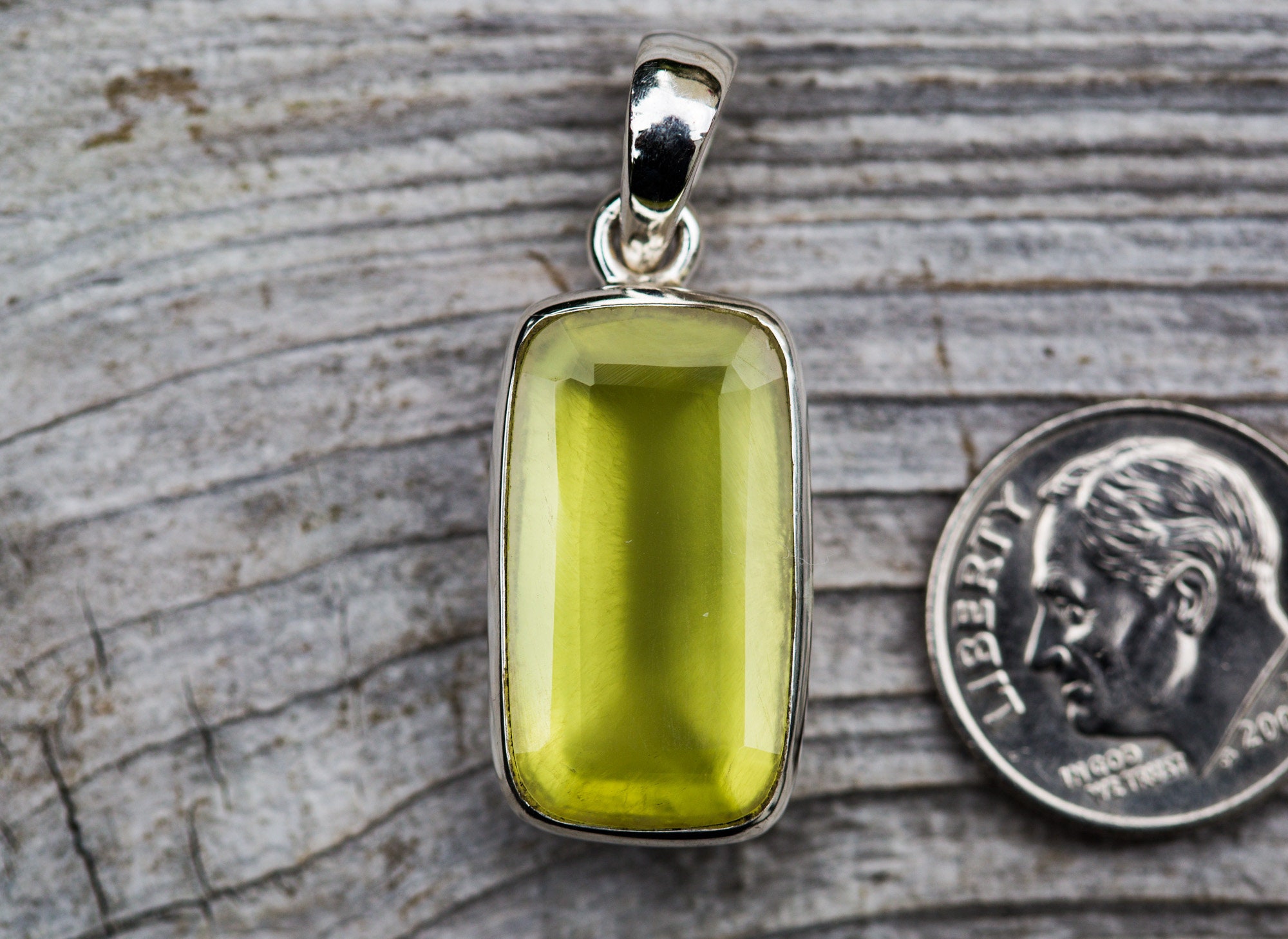 Sterling Silver Prehnite Pendant – Natural Gemstone Necklace Sterling Silver Prehnite Pendant – Natural Gemstone Necklace