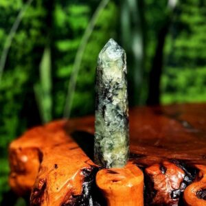 Prehnite w/ Epidote crystal tower - “Heals the Healer" Prehnite w/ Epidote crystal tower - “Heals the Healer"