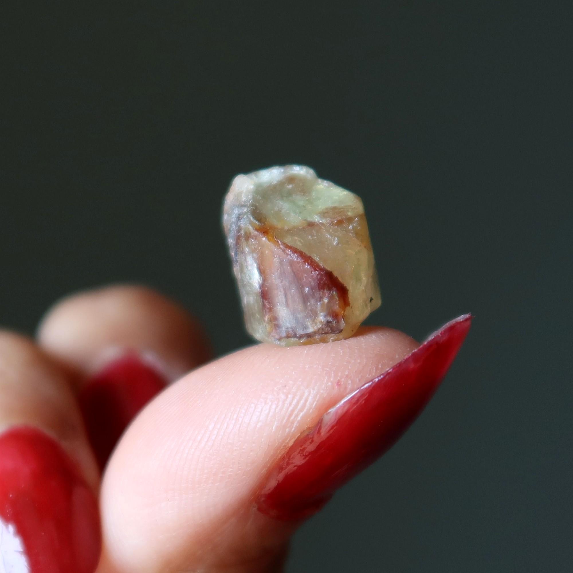 Prehnite Raw Crystal Set Of 3 Green Love Gemstone Rough Stone Decor