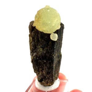 Prehnite with Epidote | Botryoidal green crystal, mineral specimen from Mali