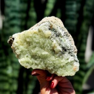 Natural Prehnite Crystal Cluster - “heals The Healer" & Purifies Your Auric Field - Heart Chakra + Root Chakra