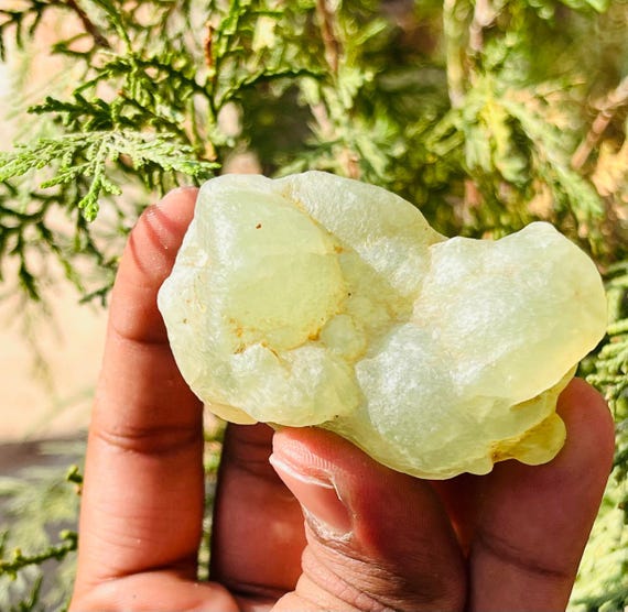Natural Rough Prehnite Stone Green Raw Prehnite Mineral African Rough Prehnite Stone With Black Epidote 600caret