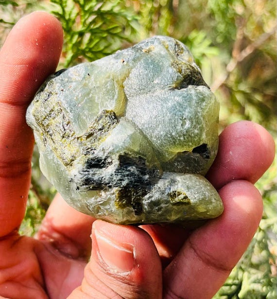 Natural Rough Prehnite Stone Green Raw Prehnite Mineral African Rough Prehnite Stone With Black Epidote 900 Caret Natural Rough Prehnite Stone Green Raw Prehnite Mineral African Rough Prehnite Stone With Black Epidote 900 Caret