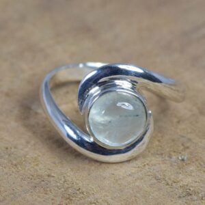 Green Prehnite Ring: 925 Sterling Silver Gemstone, Round Designer Jewelry Green Prehnite Ring: 925 Sterling Silver Gemstone, Round Designer Jewelry