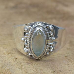 Green Prehnite Ring: Marquise 925 Sterling Silver Gemstone Jewelry Green Prehnite Ring: Marquise 925 Sterling Silver Gemstone Jewelry