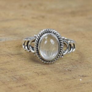 Prehnite Sterling Silver Ring: Green Gemstone Jewelry, Us Size 6 Prehnite Sterling Silver Ring: Green Gemstone Jewelry, Us Size 6