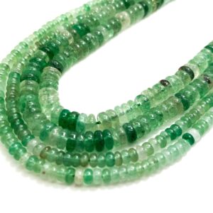 Prehnite Beads, Natural High Quality Green Prehnite Smooth Polished Rondelle Round Flat Gemstone Beads - Rd34 Prehnite Beads, Natural High Quality Green Prehnite Smooth Polished Rondelle Round Flat Gemstone Beads - Rd34