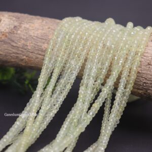 Prehnite Faceted Rondelle Beads, Natural Green Prehnite Rondellle Beads, 4-4.5 Mm Faceted Prehnite Beads For Making Jewelry & Earrings Prehnite Faceted Rondelle Beads, Natural Green Prehnite Rondellle Beads, 4-4.5 Mm Faceted Prehnite Beads For Making Jewelry & Earrings