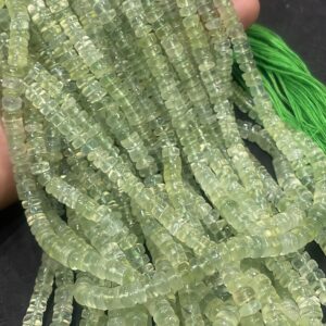 Natural Prehnite Smooth Tyre Gemstone Beads, Size- 5-6 mm Loose Wholesale Beads, 16 Inches Strand Wheel Shape Beads, Jewelry Making Beads Natural Prehnite Smooth Tyre Gemstone Beads, Size- 5-6 mm Loose Wholesale Beads, 16 Inches Strand Wheel Shape Beads, Jewelry Making Beads