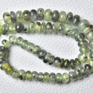 Natural Tourmalinated Prehnite Plain Rondelle Beads 5.5mm To 8mm Smooth Rondelles Gemstone Beads Prehnite Rondelle 10 Inch Strand No6299 Natural Tourmalinated Prehnite Plain Rondelle Beads 5.5mm To 8mm Smooth Rondelles Gemstone Beads Prehnite Rondelle 10 Inch Strand No6299