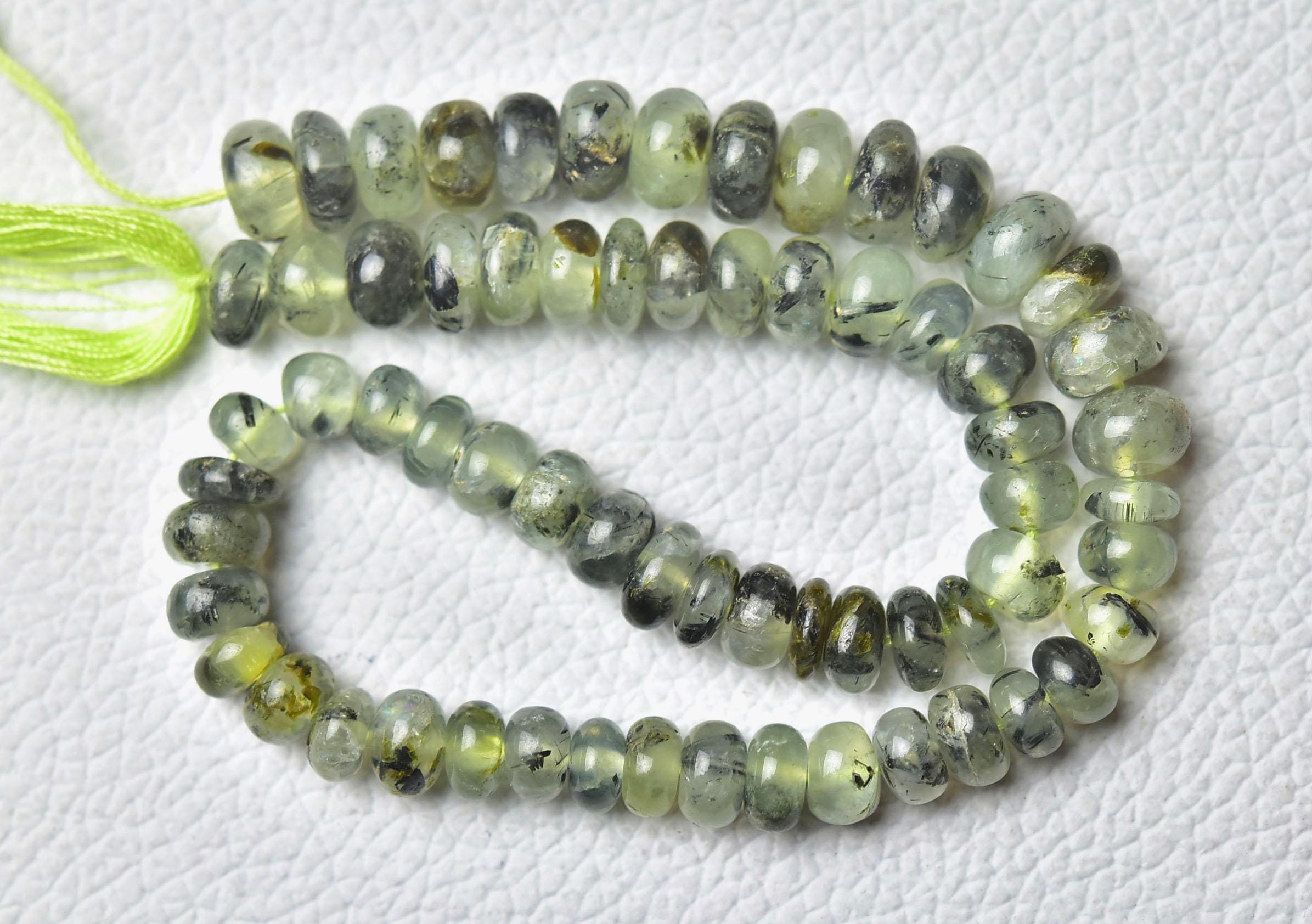 Natural Tourmalinated Prehnite Plain Rondelle Beads 5.5mm To 8mm Smooth Rondelles Gemstone Beads Prehnite Rondelle 10 Inch Strand No6299 Natural Tourmalinated Prehnite Plain Rondelle Beads 5.5mm To 8mm Smooth Rondelles Gemstone Beads Prehnite Rondelle 10 Inch Strand No6299