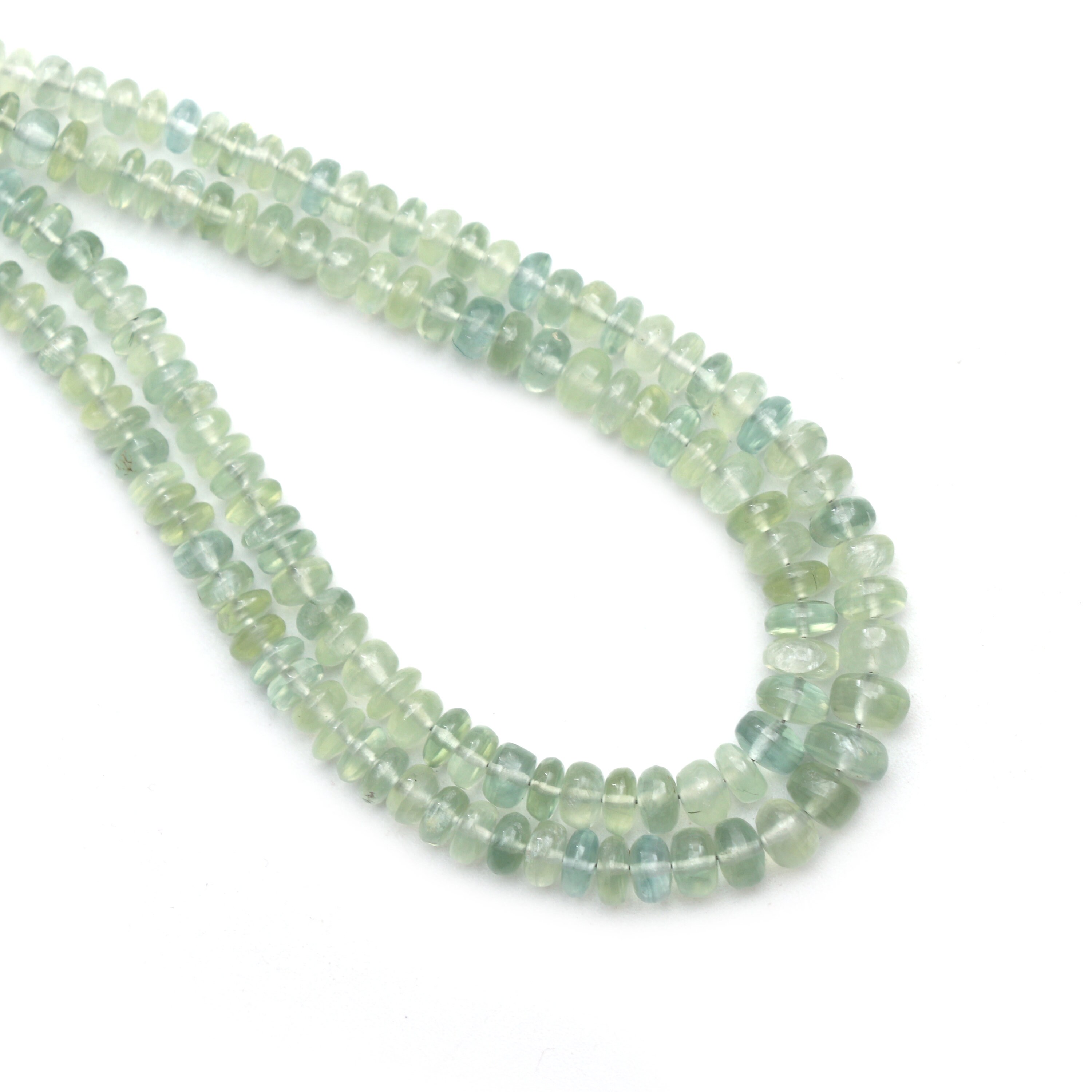 Prehnite Smooth Rondelle Beads, 3 Mm To 6 Mm, Prehnite Jewelry Making Beads, Plain Rondelle Prehnite, 15 Inch Full Strand, Price Per Strand
