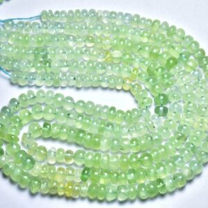 Superb Prehnite Rondelle Beads - 14 inches - Natural Prehnite Smooth Rondelle - Size is 5.5 - 6.5 mm #2673 Superb Prehnite Rondelle Beads - 14 inches - Natural Prehnite Smooth Rondelle - Size is 5.5 - 6.5 mm #2673