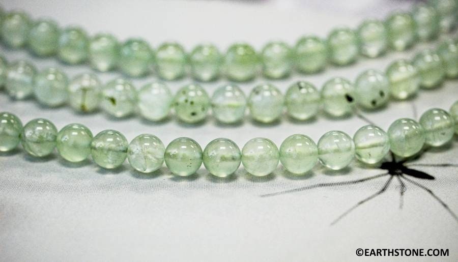 Prehnite 10mm Round Beads 15.5" Strand Shade Varies