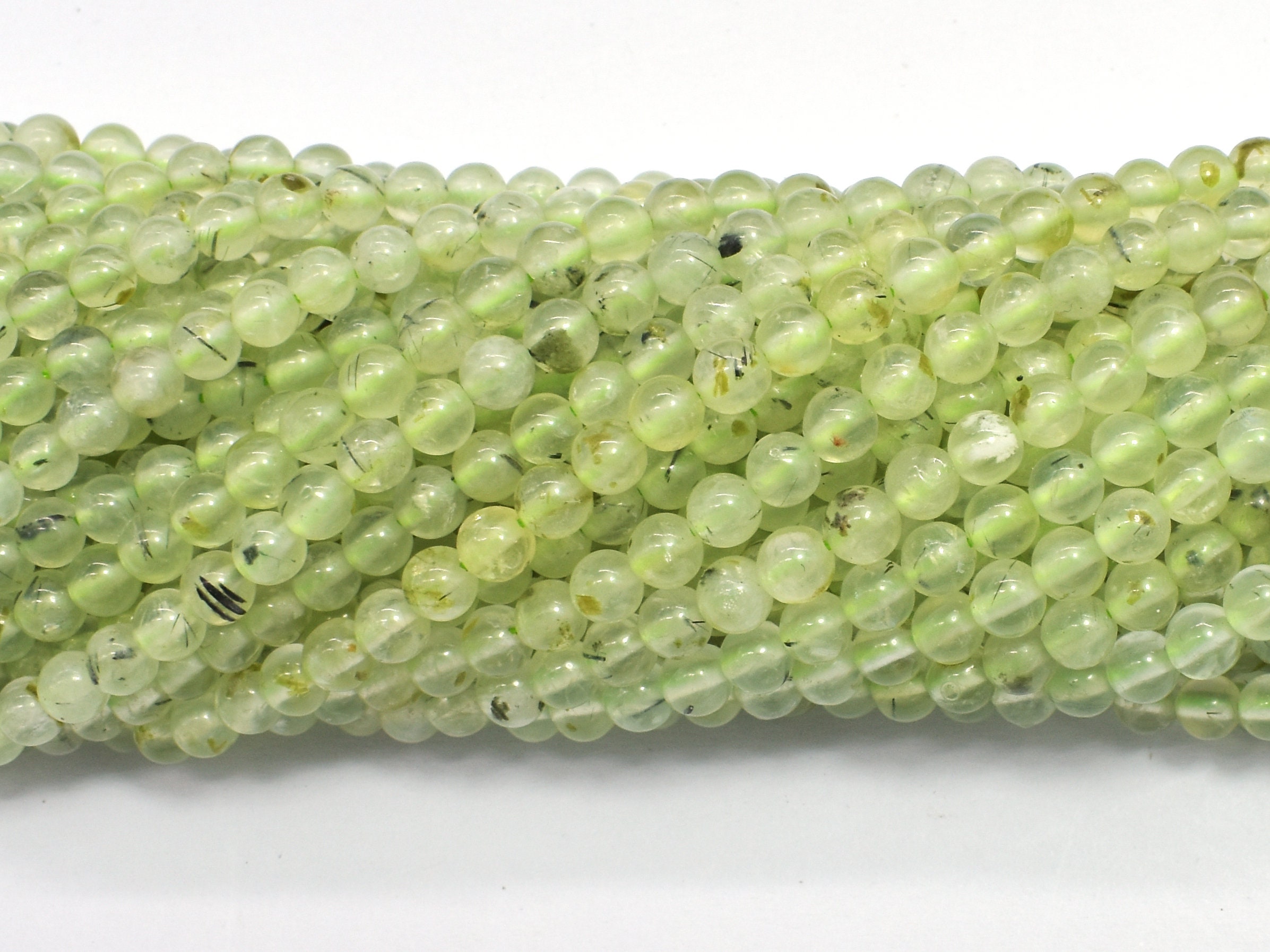 Prehnite 3.8mm Round Beads, 15.5 Inch, Approx. 110 Beads, Hole 0.8mm (265054012)