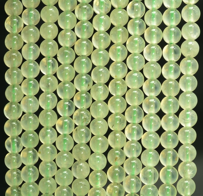 6mm Prehnite Gemstone Green Grade Aaa Round Beads 15.5 Inch Full Strand (80007376-a258)