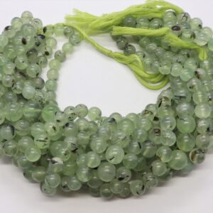 Aaa Natural Prehnite Smooth Round Balls Beads, 8-9 Mm Moss Prehnite Gemstone Beads, 14" Plain Prehnite Round Shape Beads Jewelry Making Aaa Natural Prehnite Smooth Round Balls Beads, 8-9 Mm Moss Prehnite Gemstone Beads, 14" Plain Prehnite Round Shape Beads Jewelry Making