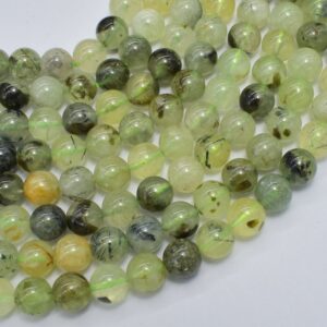 Prehnite Beads, 8mm, Round Beads, 15.5 Inch, Full strand, Approx. 48 beads, Hole 1mm (265054008)