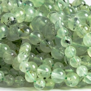 Genuine Natural Green Epidote In Prehnite Loose Beads Round Shape 6mm 8mm 10mm Genuine Natural Green Epidote In Prehnite Loose Beads Round Shape 6mm 8mm 10mm