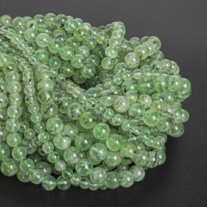 Genuine Natural Green Epidote In Prehnite Gemstone Beads 6MM 8MM 10MM Round AAA Quality Loose Beads Genuine Natural Green Epidote In Prehnite Gemstone Beads 6MM 8MM 10MM Round AAA Quality Loose Beads