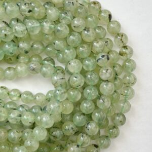 Natural Prehnite 10mm round gemstone beads--15.5 inch strand Natural Prehnite 10mm round gemstone beads--15.5 inch strand