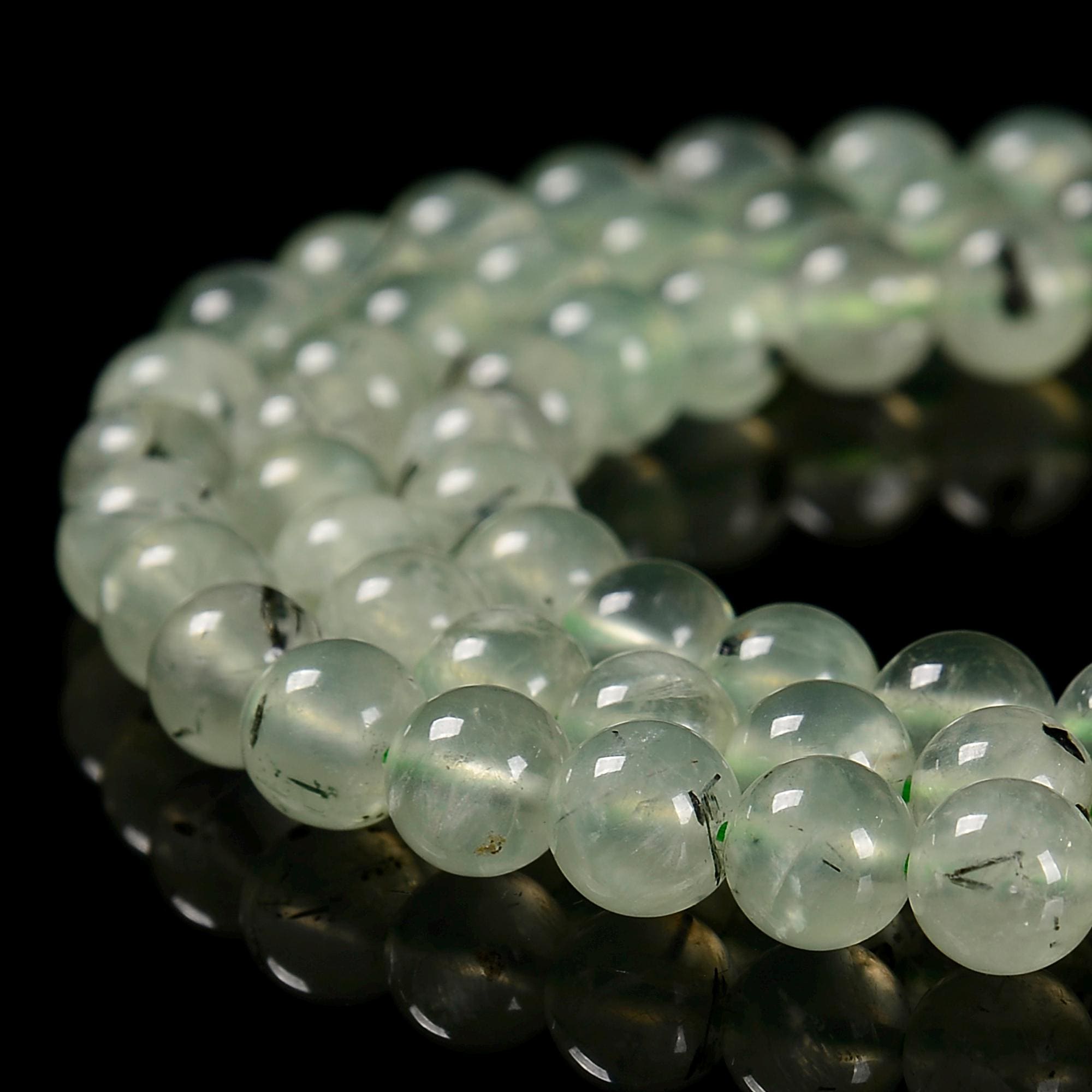 Natural Prehnite Smooth Round Beads Size 4mm 6mm 8mm 10mm 12mm 14mm 15.5" Strand Natural Prehnite Smooth Round Beads Size 4mm 6mm 8mm 10mm 12mm 14mm 15.5" Strand